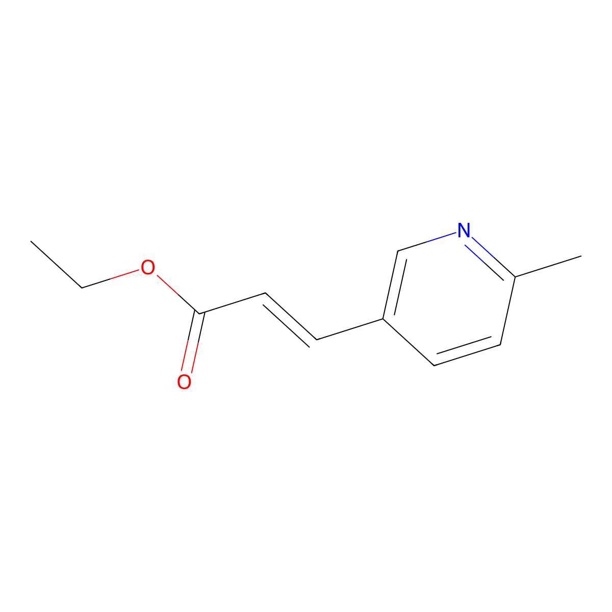 2-Propenoic acid, 3-(6-methyl-3-pyridinyl)-, ethyl ester, (2E)- molecular structure, CAS 1353645-28-9