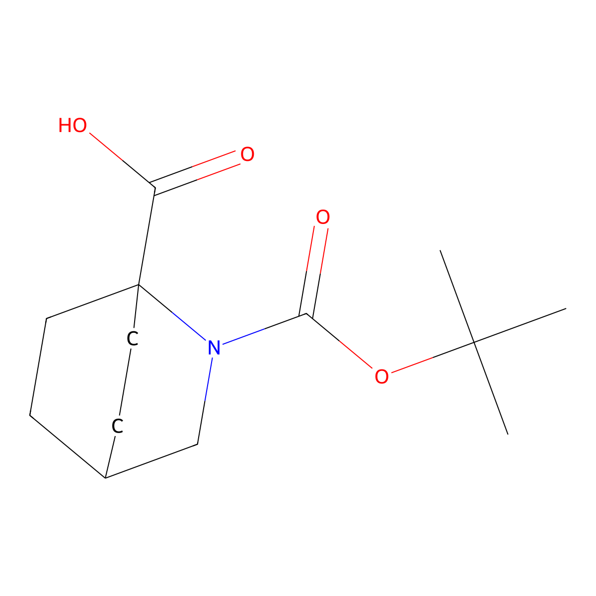 2-((Tert-butoxy)carbonyl)-2-azabicyclo(2.2.2)octane-1-carboxylic acid molecular structure, CAS 1353649-31-6