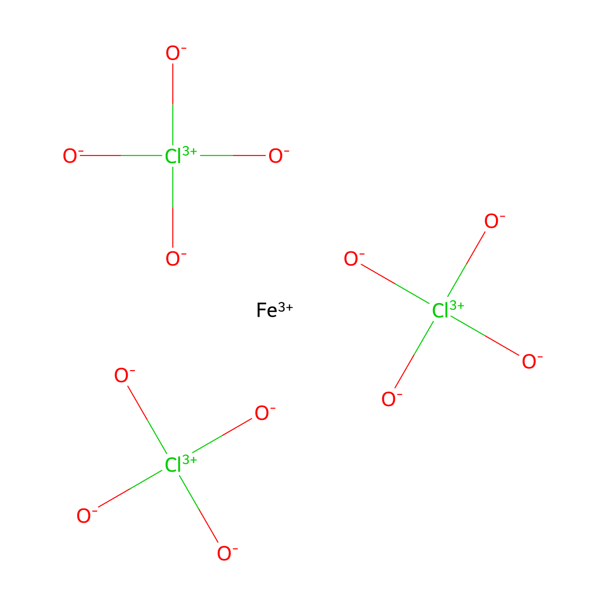 Iron perchlorate molecular structure, CAS 13537-24-1