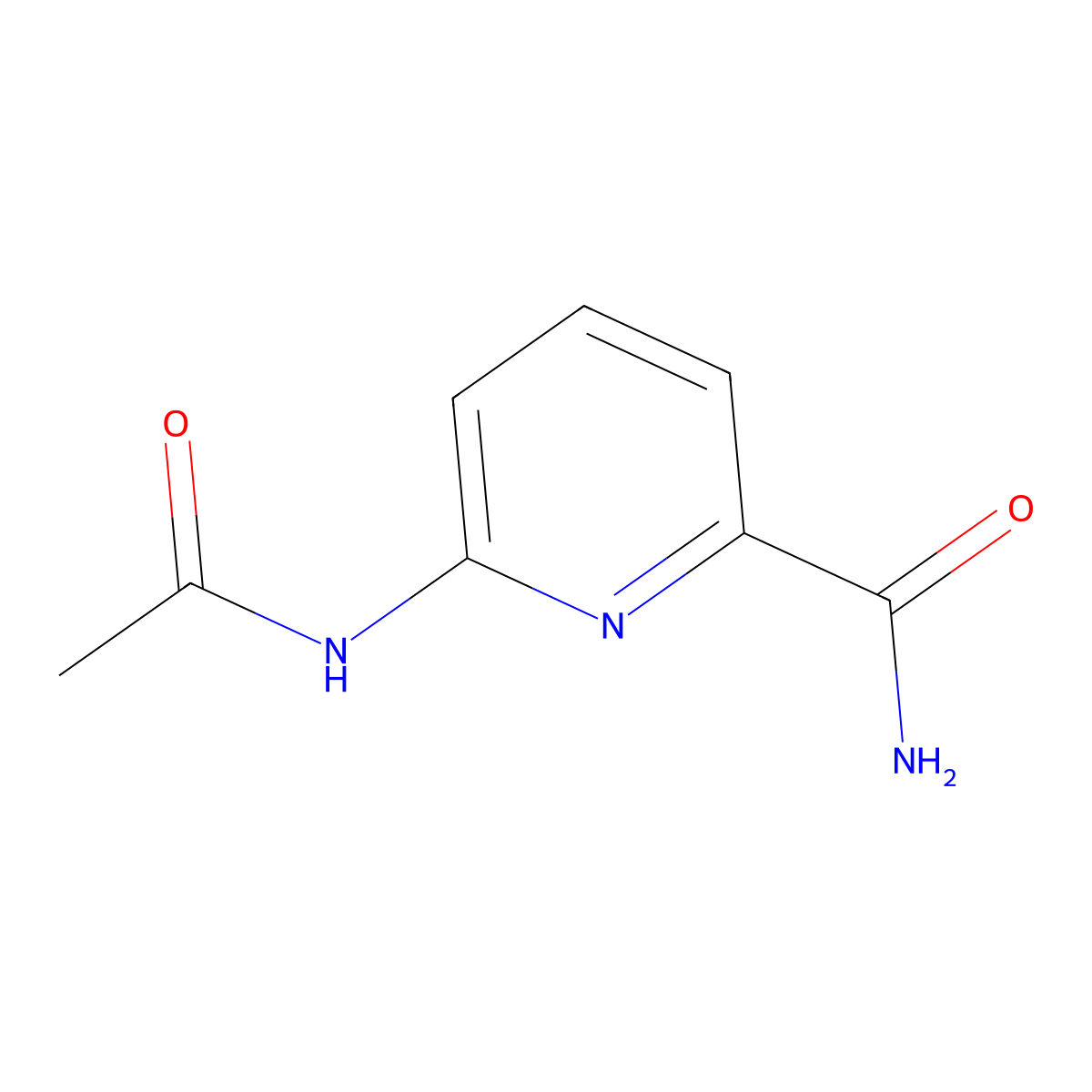 6-Acetamidopyridine-2-carboxamide molecular structure, CAS 13537-98-9