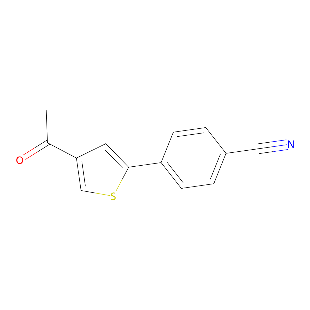 4-(4-Acetyl-2-thienyl)benzonitrile molecular structure, CAS 1353717-51-7