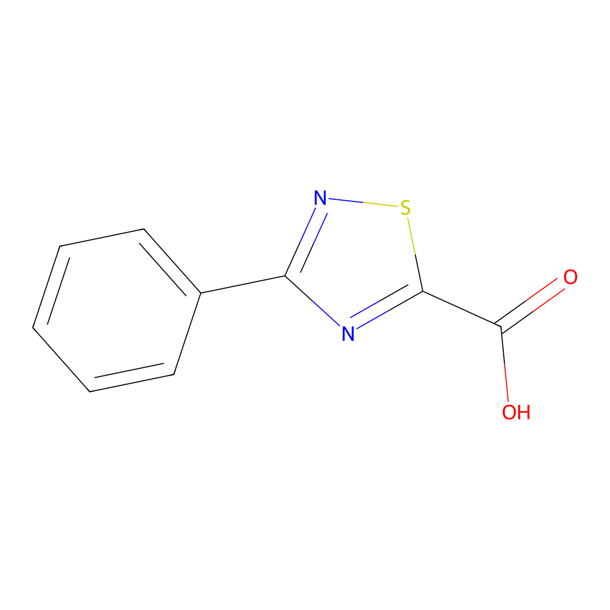 3-Phenyl-1,2,4-thiadiazole-5-carboxylic acid molecular structure, CAS 1353723-60-0
