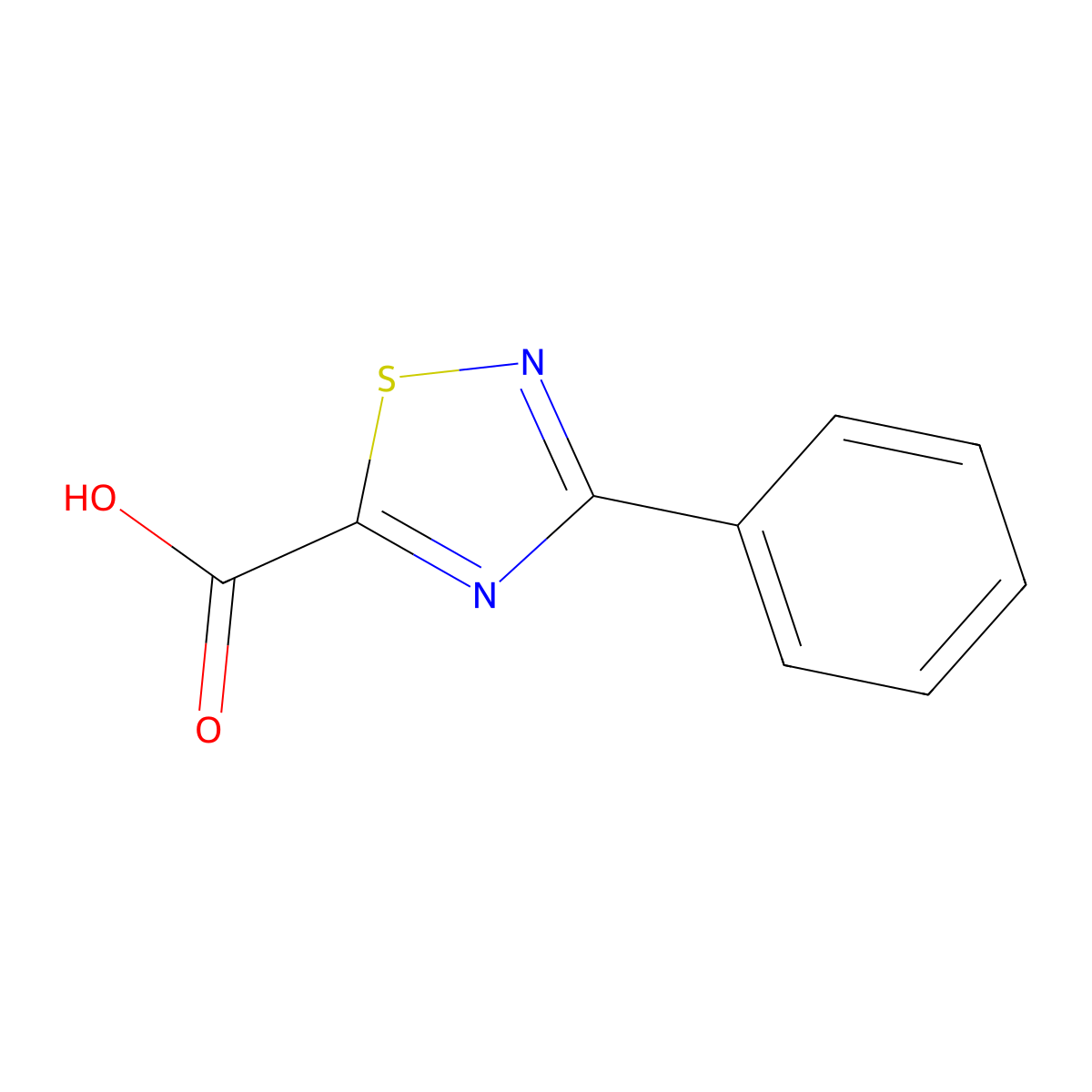 3-Phenyl-1,2,4-thiadiazole-5-carboxylic acid molecular structure, CAS 1353723-60-0