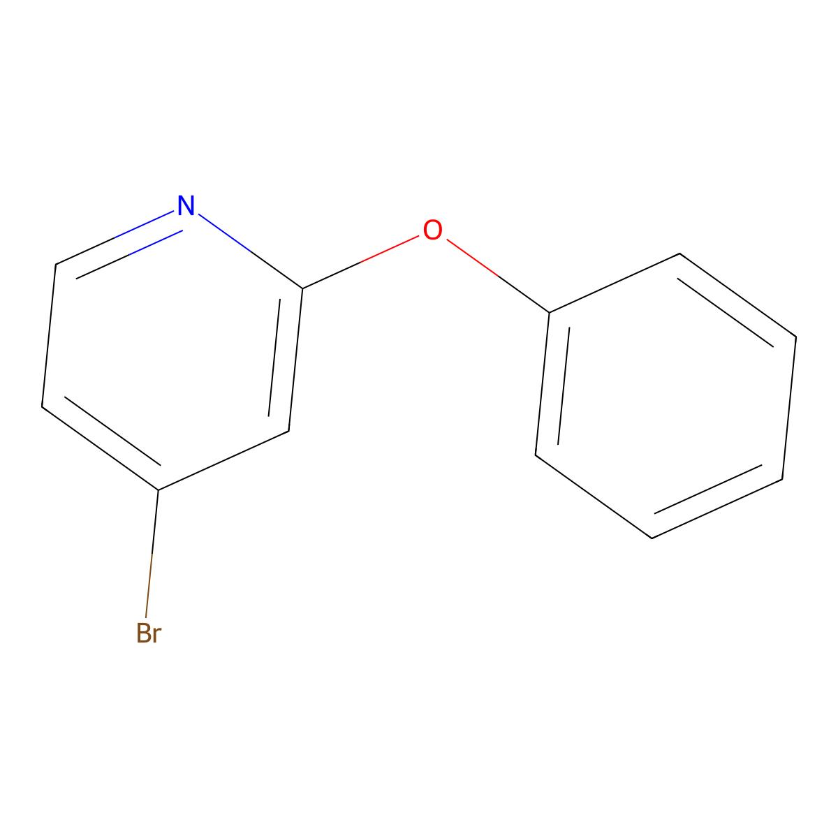 4-Bromo-2-phenoxypyridine molecular structure, CAS 1353776-73-4