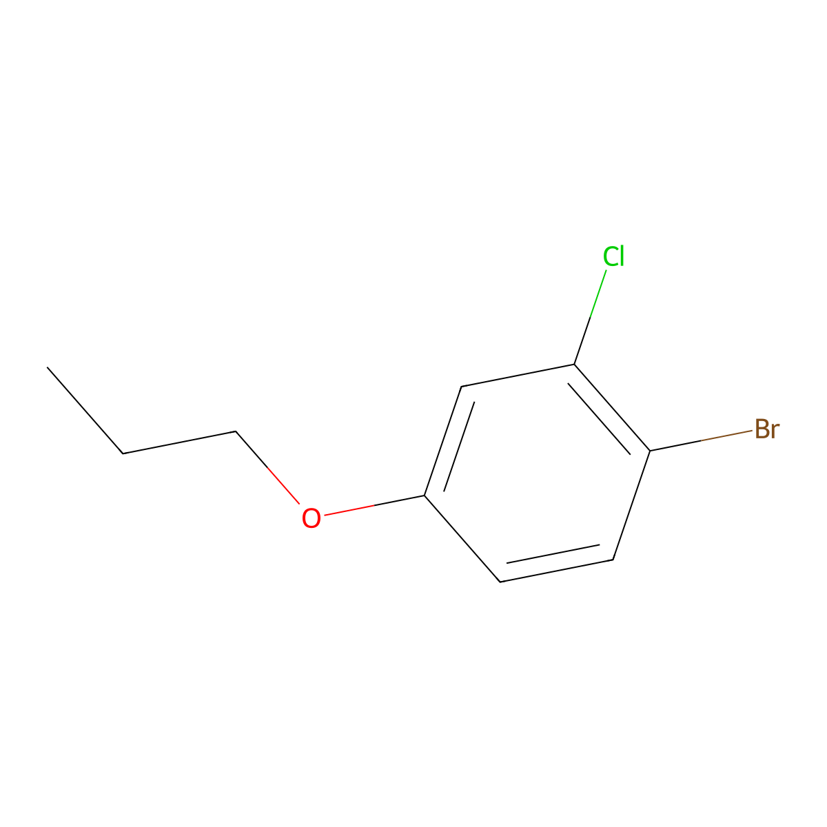 1-Bromo-2-chloro-4-propoxybenzene molecular structure, CAS 1353776-75-6
