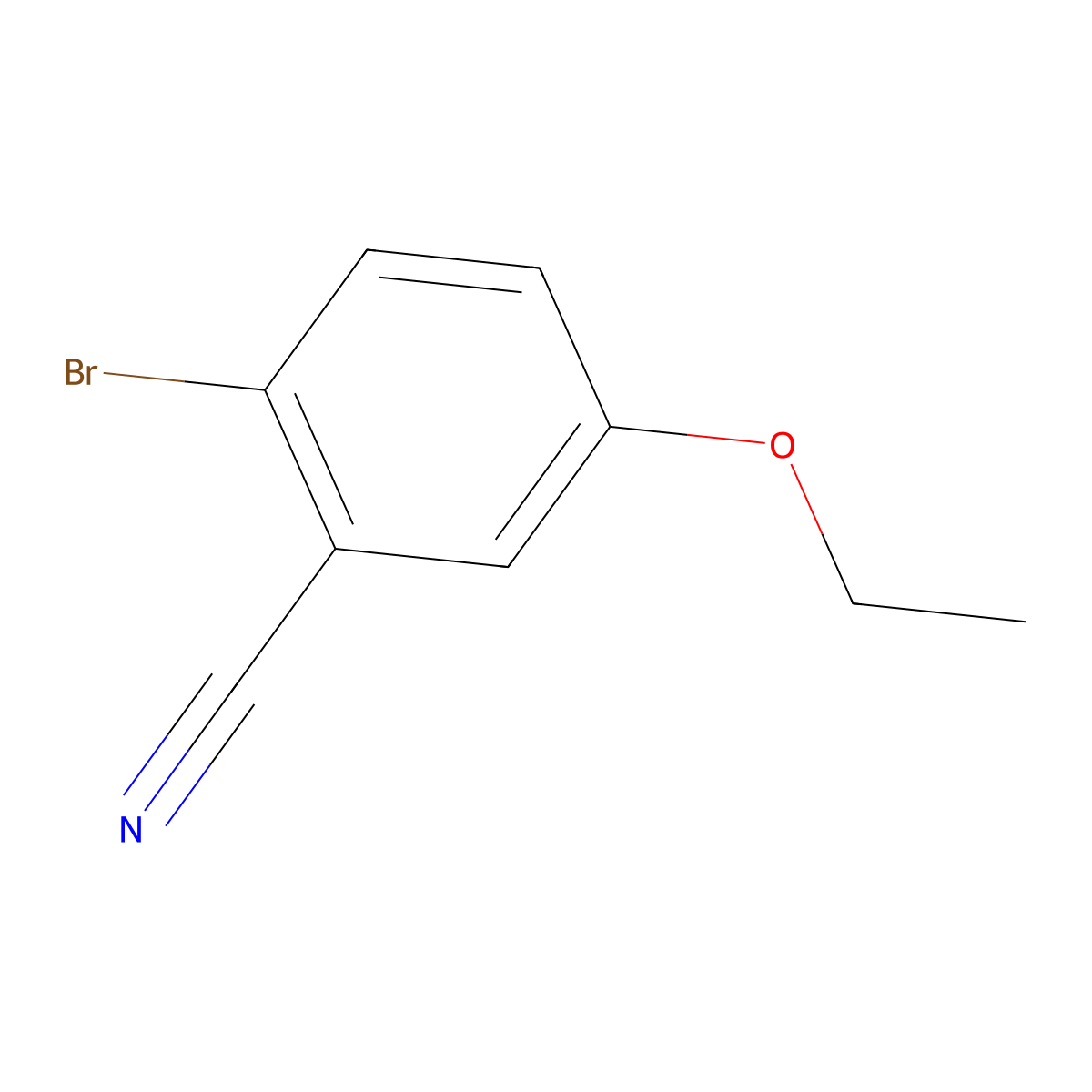 2-Bromo-5-ethoxybenzonitrile molecular structure, CAS 1353776-83-6