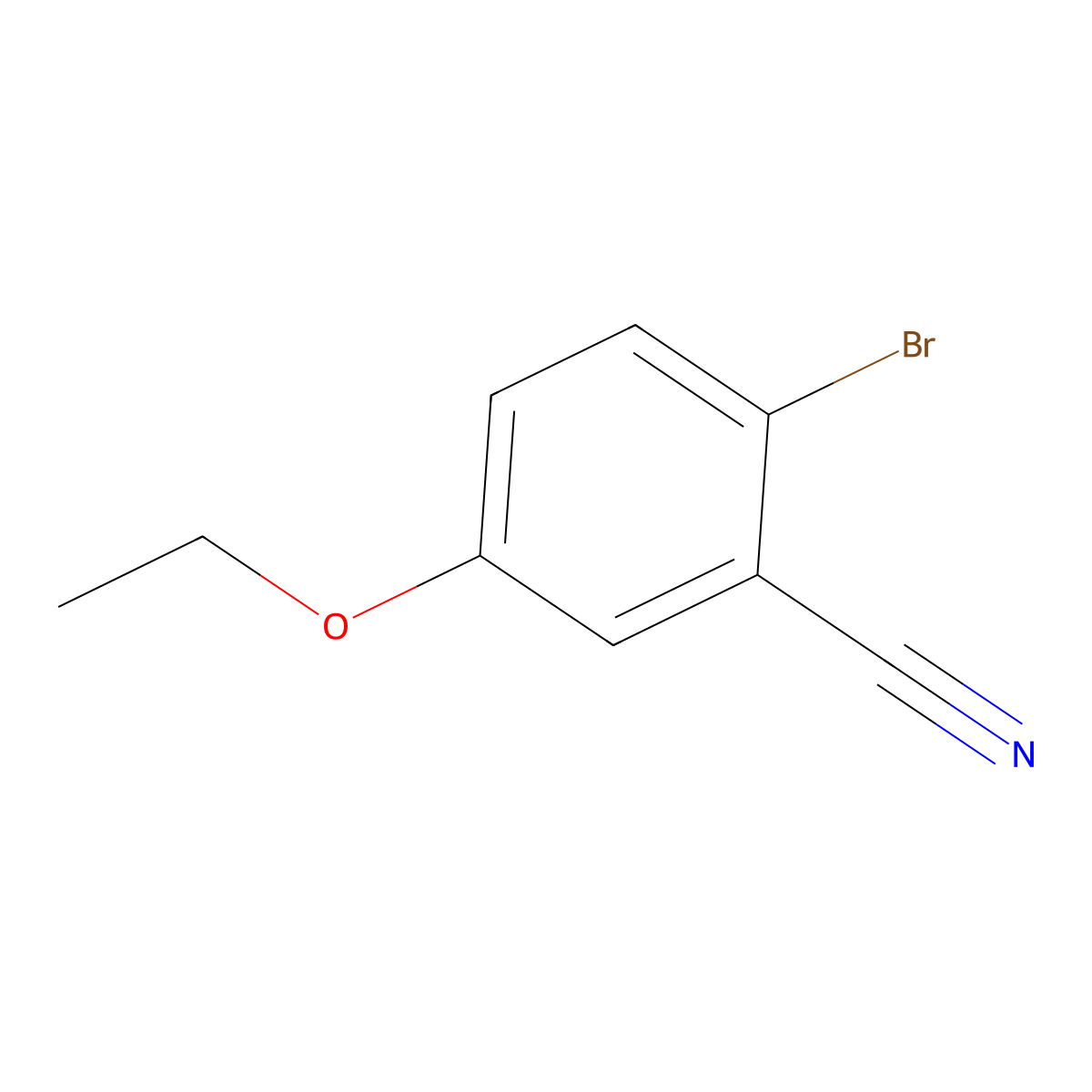 2-Bromo-5-ethoxybenzonitrile molecular structure, CAS 1353776-83-6