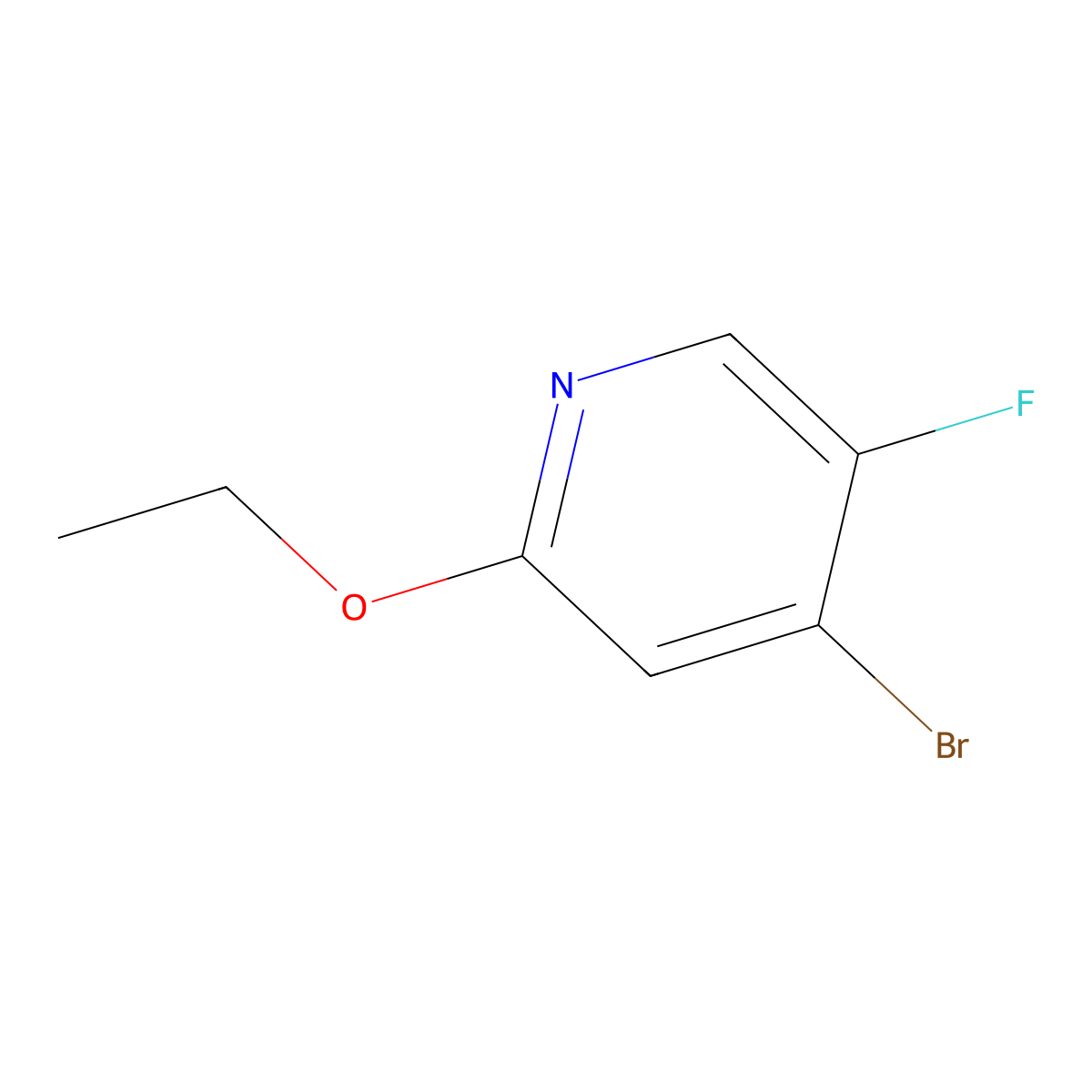 4-Bromo-2-ethoxy-5-fluoropyridine molecular structure, CAS 1353776-96-1