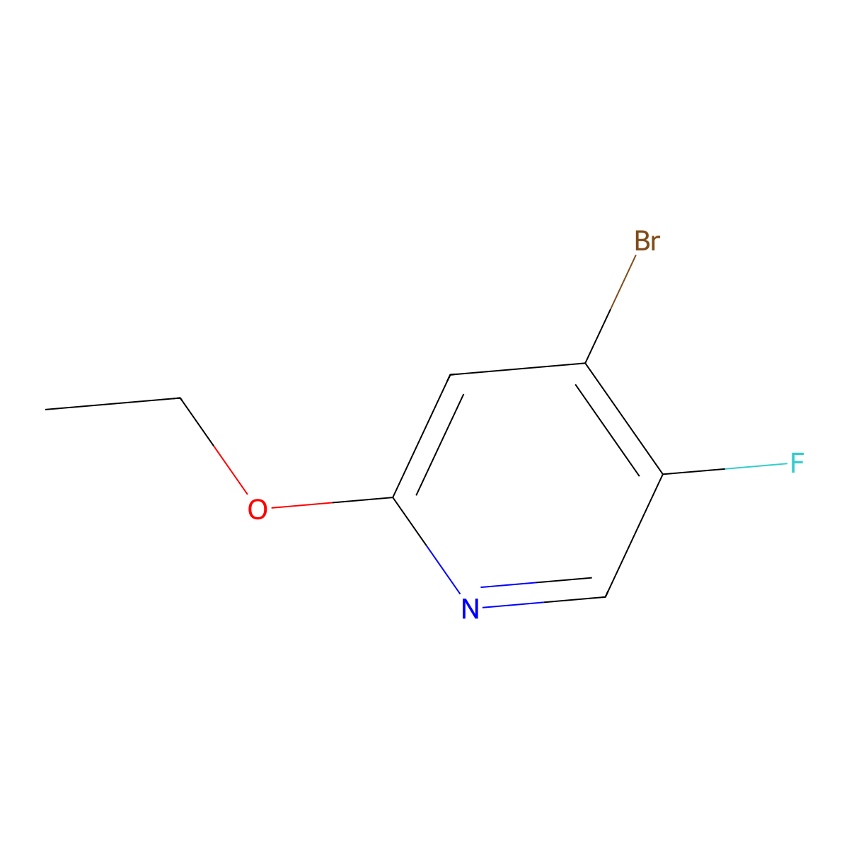 4-Bromo-2-ethoxy-5-fluoropyridine molecular structure, CAS 1353776-96-1