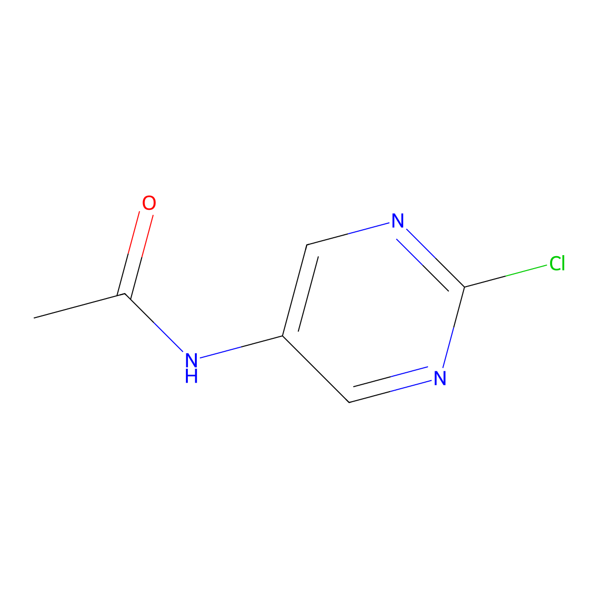 N-(2-chloropyrimidin-5-yl)acetamide molecular structure, CAS 1353776-97-2