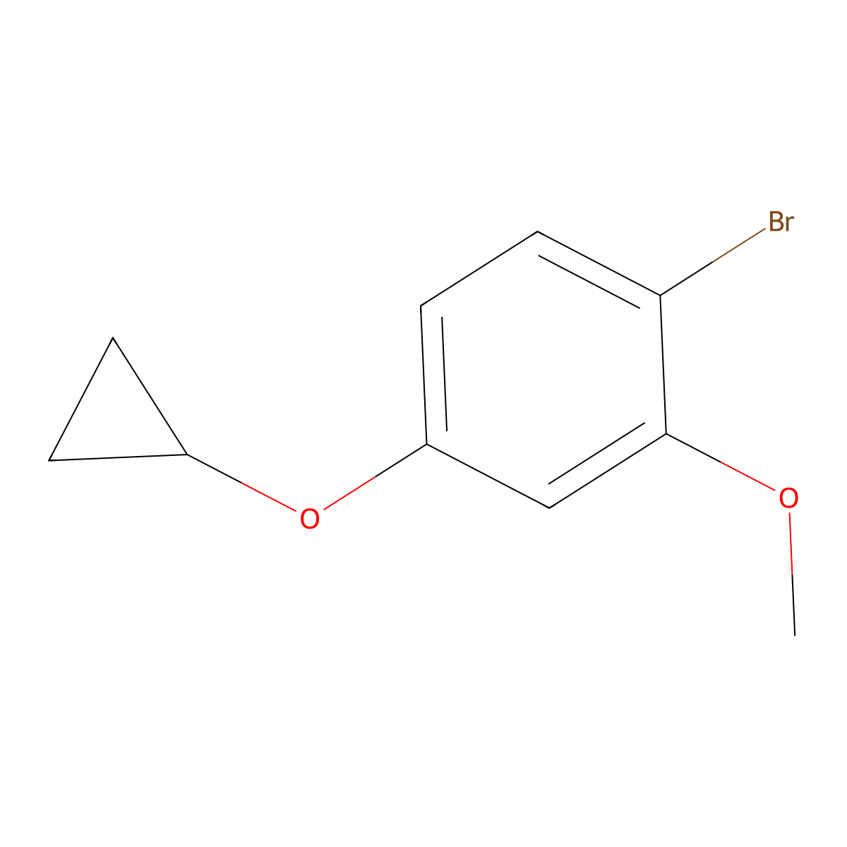 1-Bromo-4-cyclopropoxy-2-methoxybenzene molecular structure, CAS 1353777-12-4