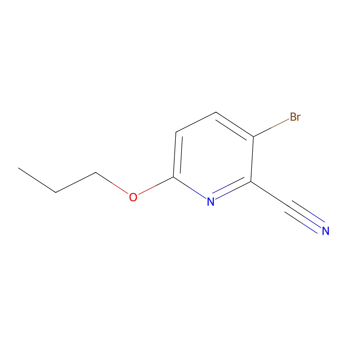 3-Bromo-6-propoxypicolinonitrile molecular structure, CAS 1353777-42-0