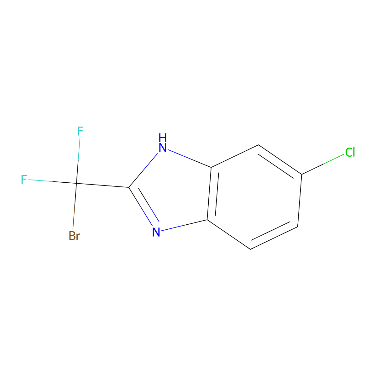 2-[Bromo(difluoro)methyl]-5-chloro-1H-benzimidazole molecular structure, CAS 1353778-40-1