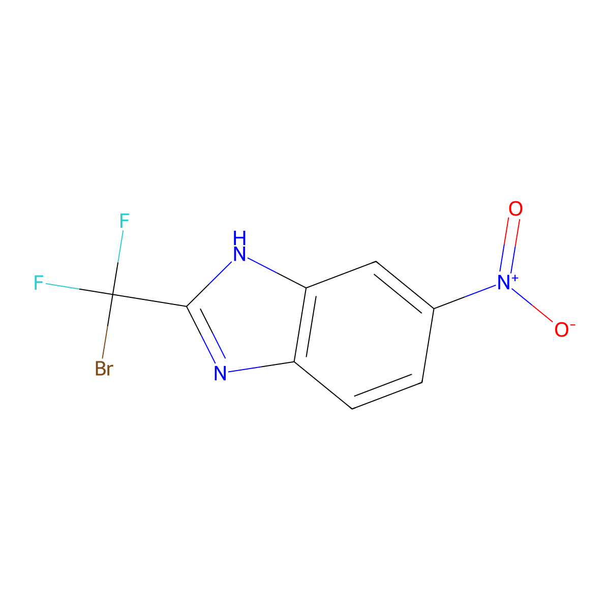 2-[Bromo(difluoro)methyl]-5-nitro-1H-benzimidazole molecular structure, CAS 1353778-45-6