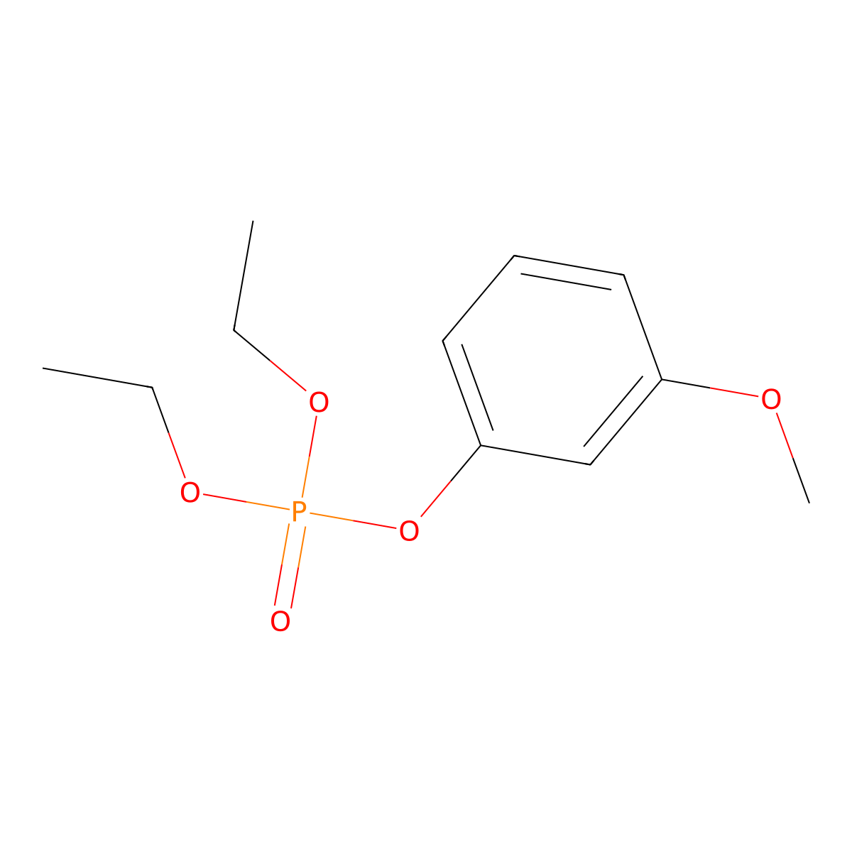 Diethyl 3-methoxyphenyl phosphate molecular structure, CAS 13538-32-4