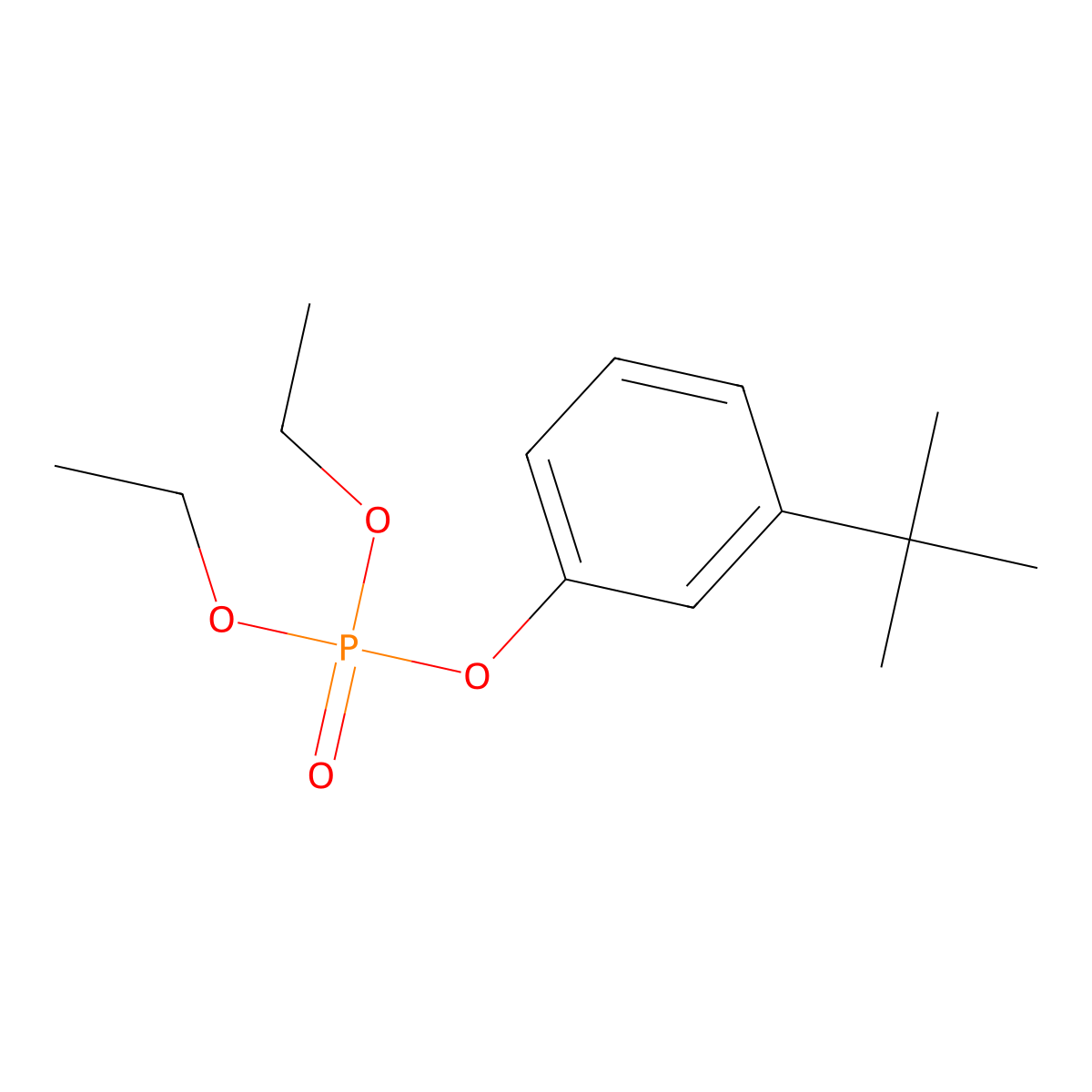 3-tert-Butylphenyl diethyl phosphate molecular structure, CAS 13538-33-5