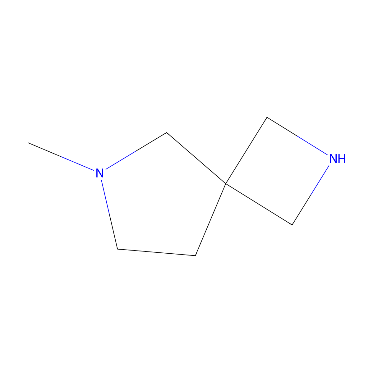 6-Methyl-2,6-diazaspiro[3.4]octane molecular structure, CAS 135380-24-4