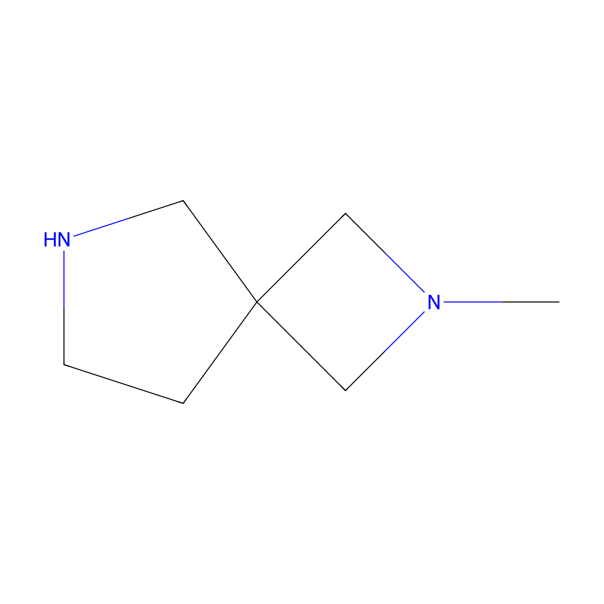 2-Methyl-2,6-diazaspiro(3.4)octane molecular structure, CAS 135380-30-2