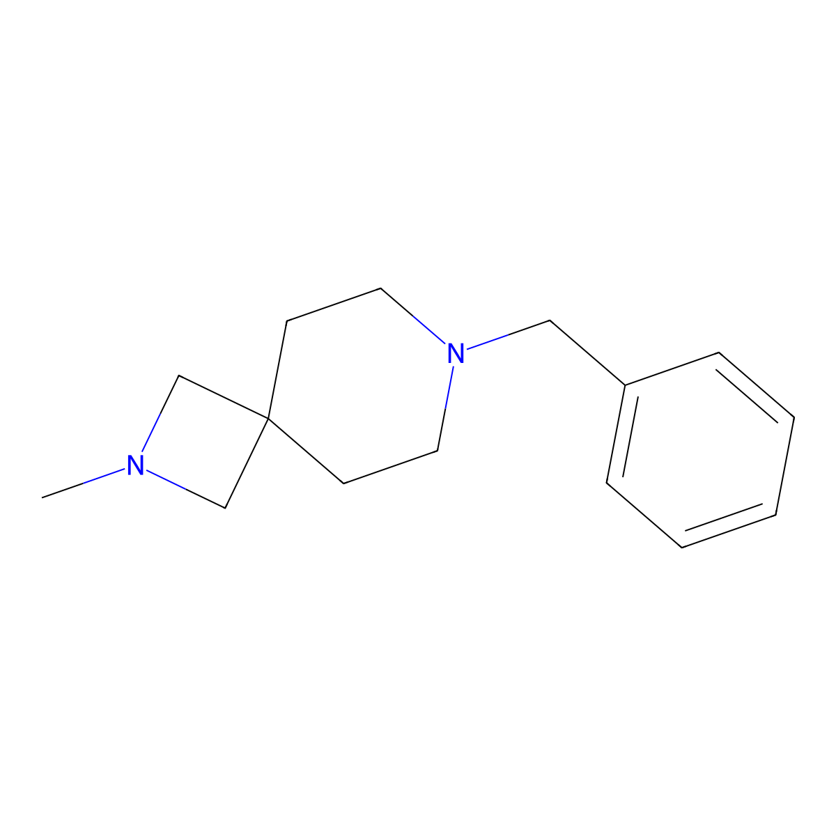 7-Benzyl-2-methyl-2,7-diazaspiro[3.5]nonane molecular structure, CAS 135380-51-7