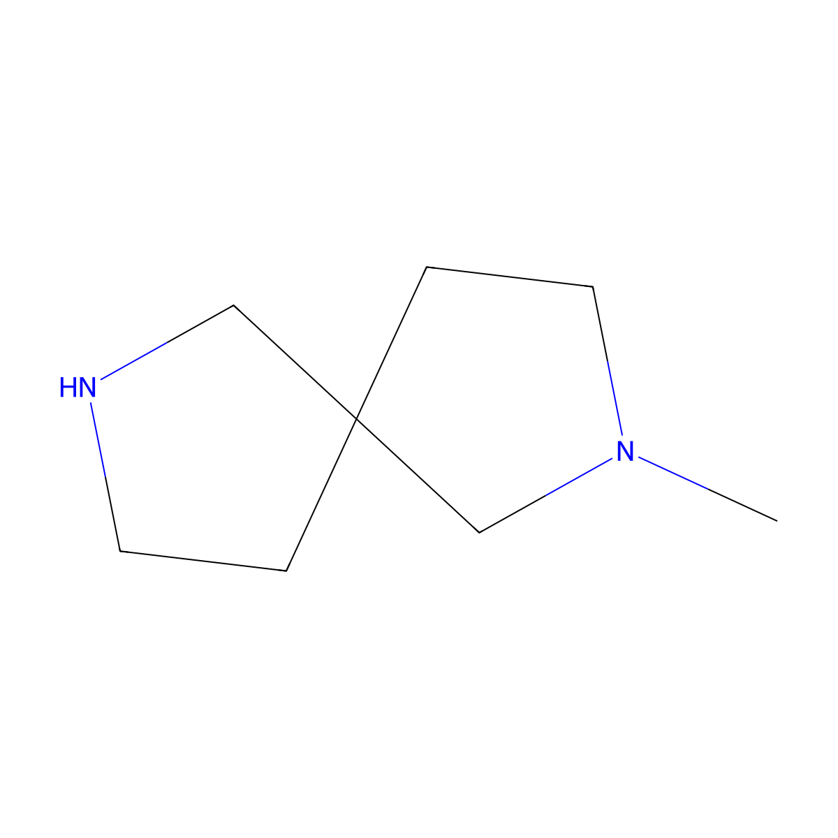 2-Methyl-2,7-diazaspiro(4.4)nonane molecular structure, CAS 135380-53-9