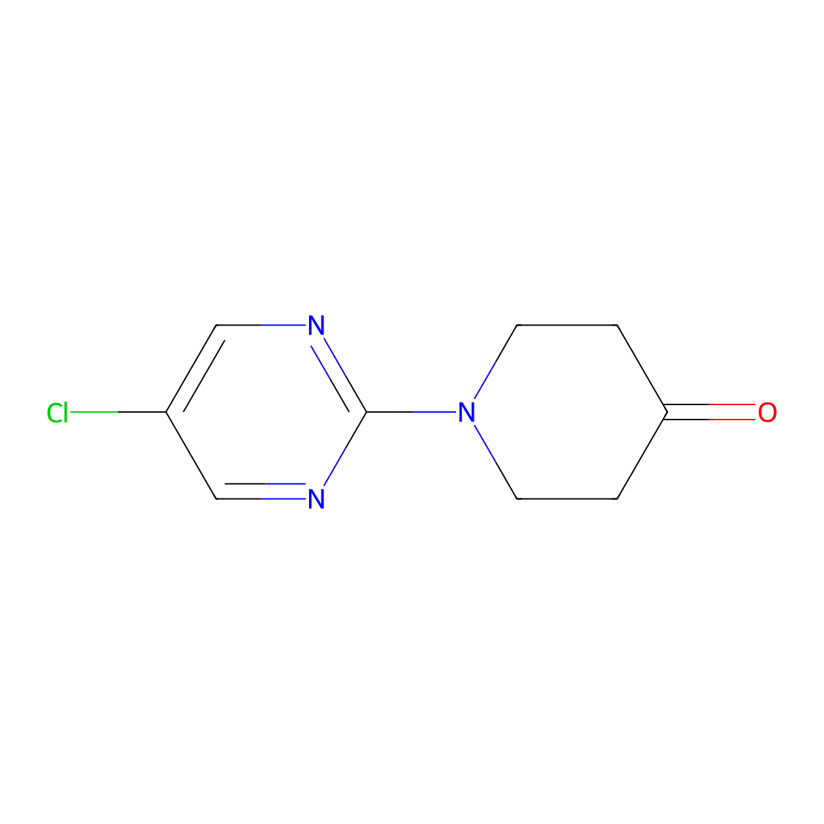 1-(5-Chloropyrimidin-2-yl)piperidin-4-one molecular structure, CAS 1353853-21-0