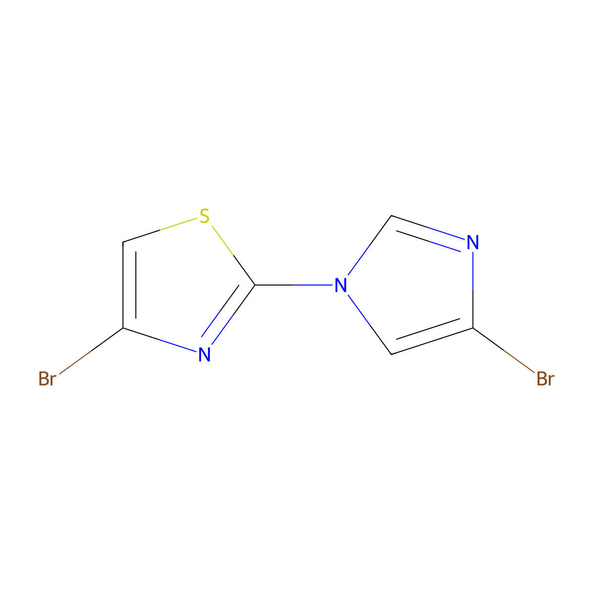1-(4-Bromothiazol-2-yl)-4-bromoimidazole molecular structure, CAS 1353853-42-5