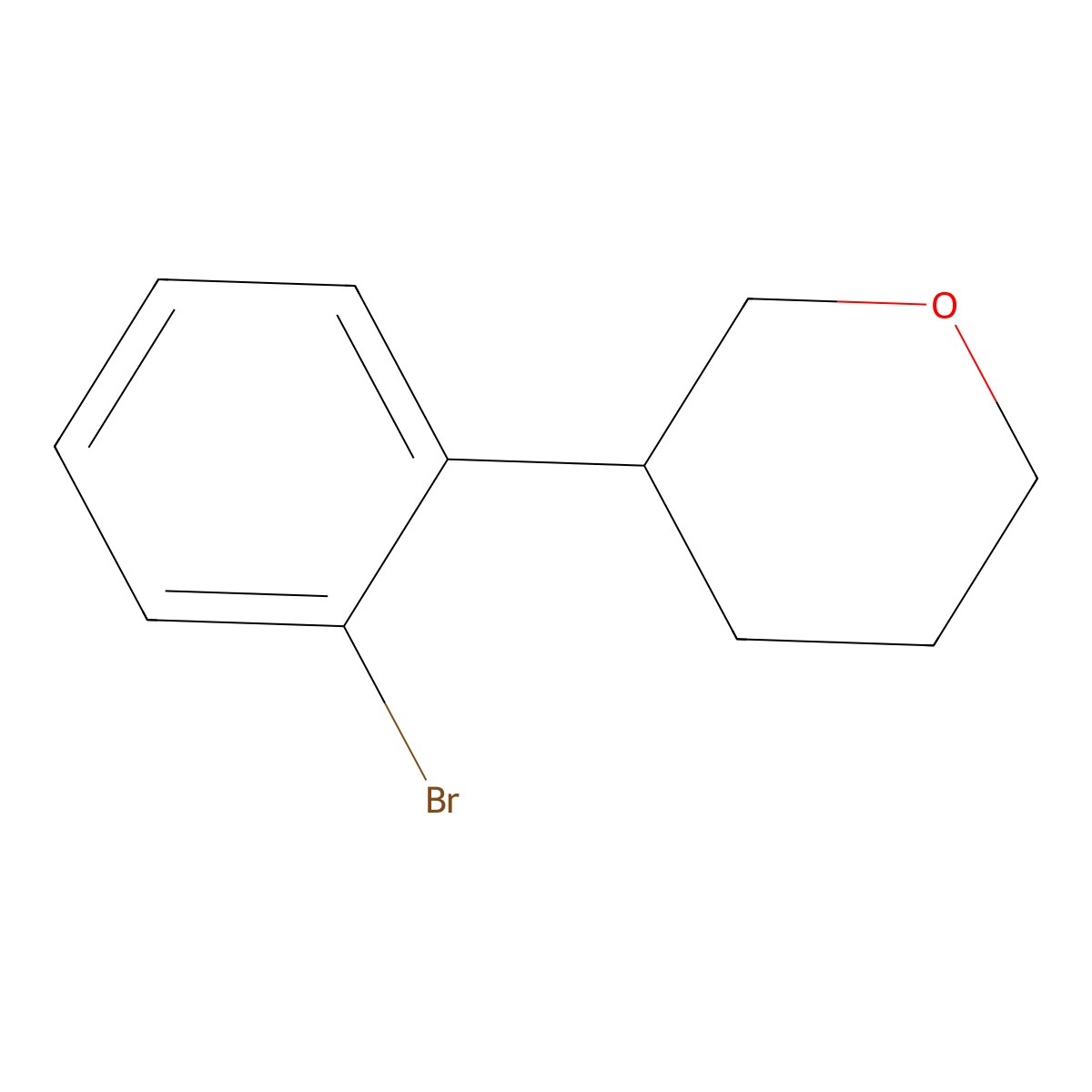 2-(3-Tetrahydropyranyl)bromobenzene molecular structure, CAS 1353853-48-1