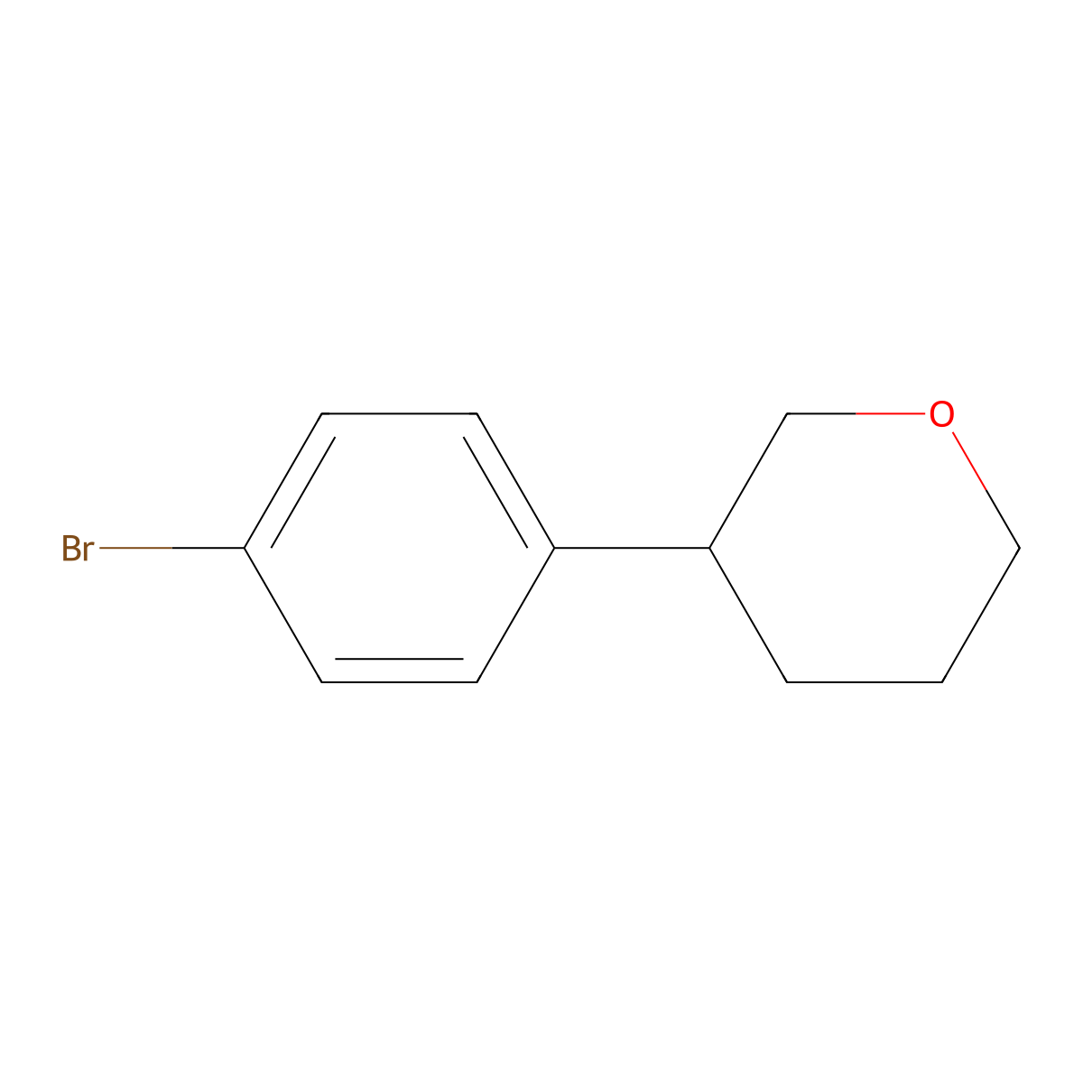 4-(3-Tetrahydropyranyl)bromobenzene molecular structure, CAS 1353853-49-2