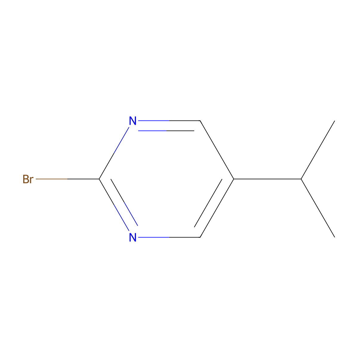 2-Bromo-5-isopropylpyrimidine molecular structure, CAS 1353853-50-5