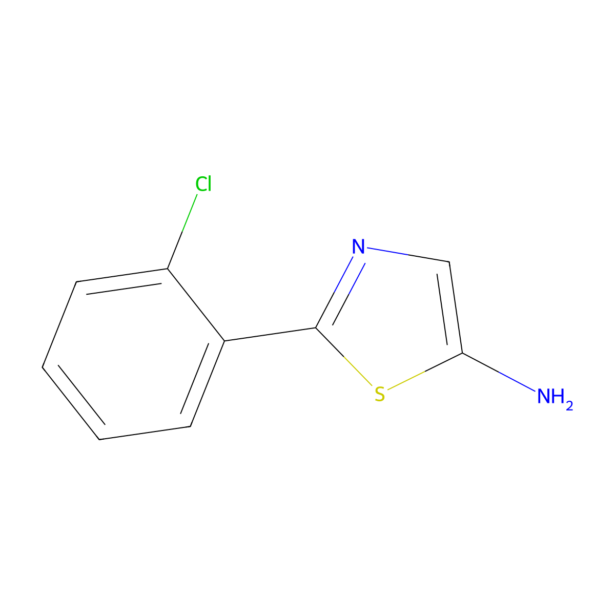 2-(2-Chlorophenyl)thiazol-5-amine molecular structure, CAS 1353853-65-2