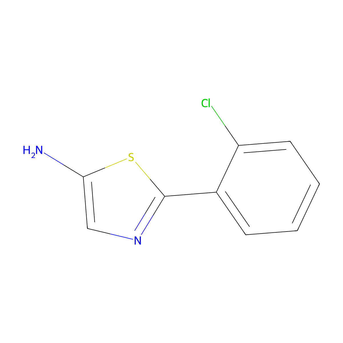 2-(2-Chlorophenyl)thiazol-5-amine molecular structure, CAS 1353853-65-2