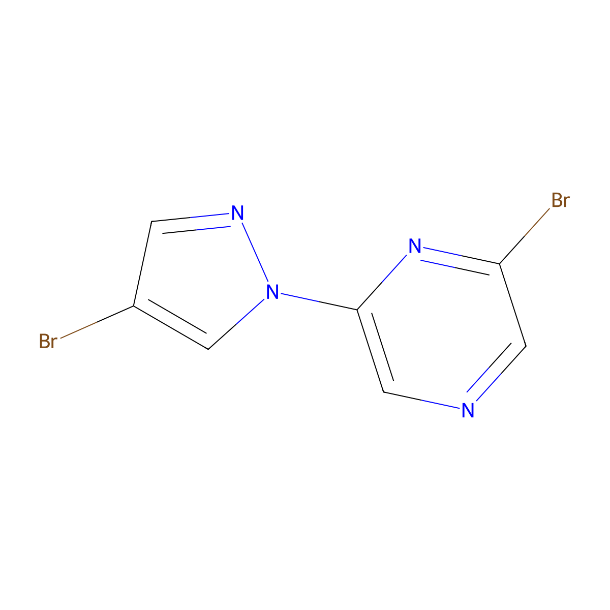 1-(6-Bromo-2-pyrazyl)-4-bromopyrazole molecular structure, CAS 1353853-70-9