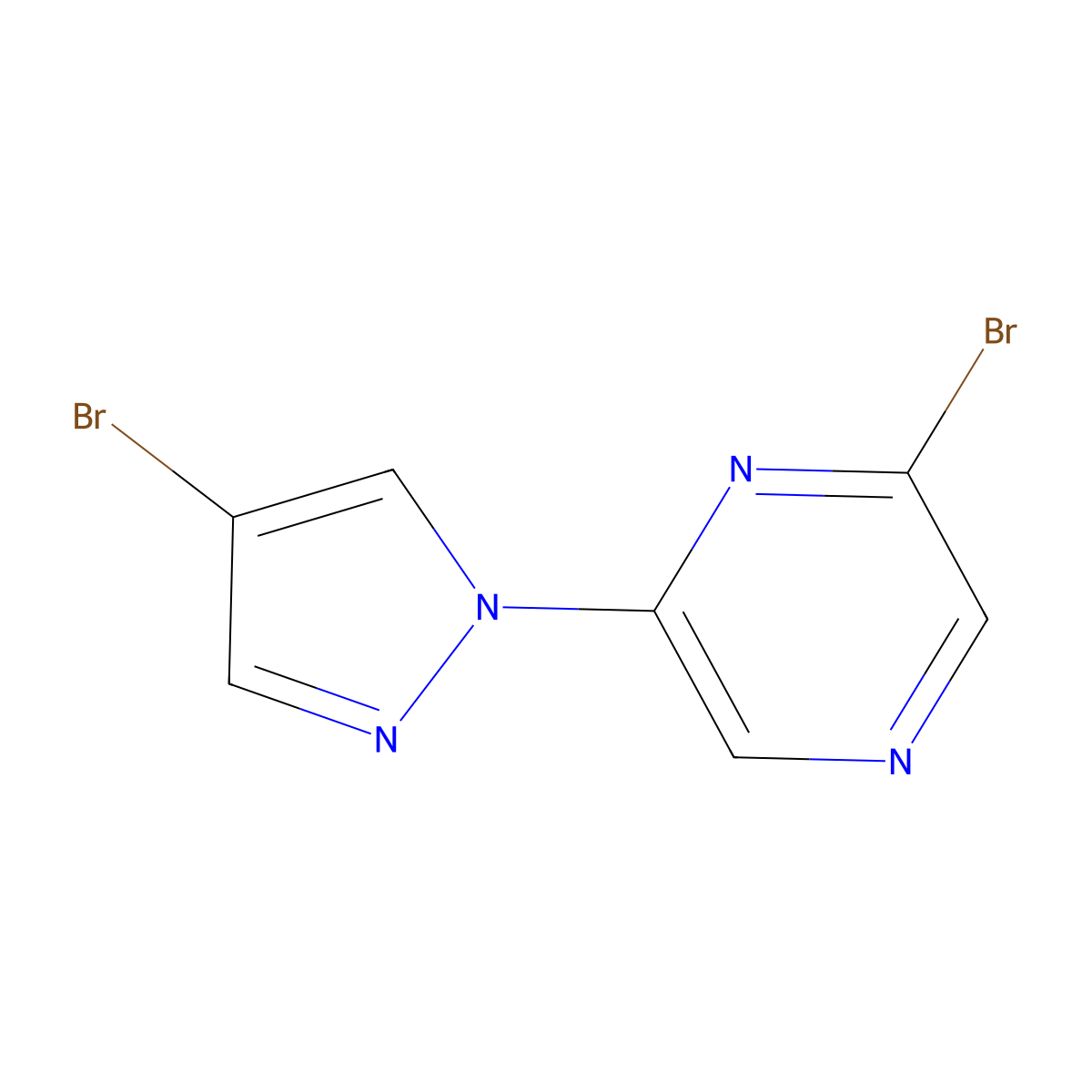 1-(6-Bromo-2-pyrazyl)-4-bromopyrazole molecular structure, CAS 1353853-70-9