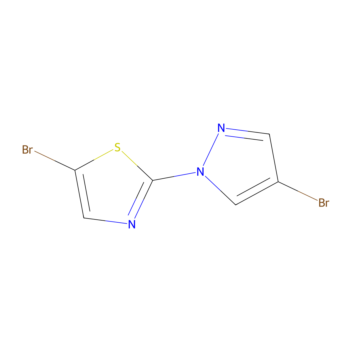 1-(5-Bromothiazol-2-yl)-4-bromopyrazole molecular structure, CAS 1353853-72-1