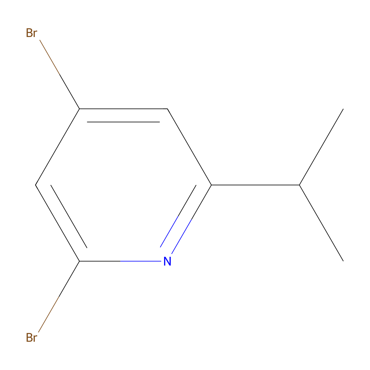 2,4-Dibromo-6-isopropylpyridine molecular structure, CAS 1353853-73-2