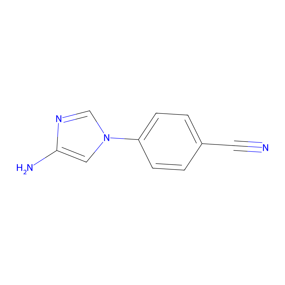 4-Amino-1-(4-cyanophenyl)imidazole molecular structure, CAS 1353853-75-4