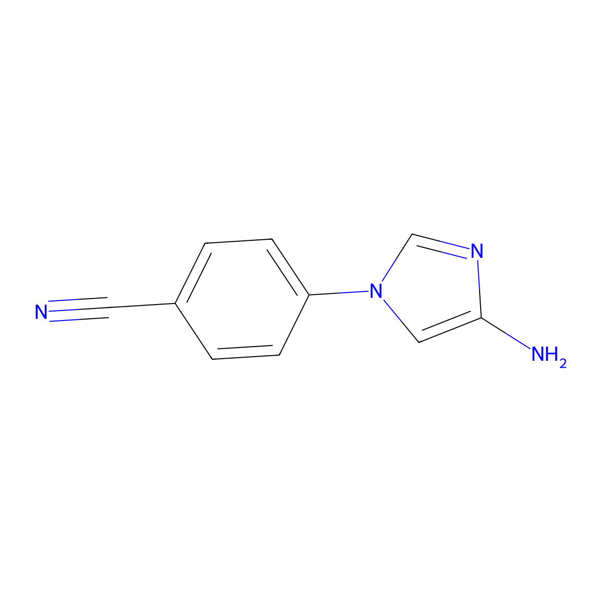 4-Amino-1-(4-cyanophenyl)imidazole molecular structure, CAS 1353853-75-4