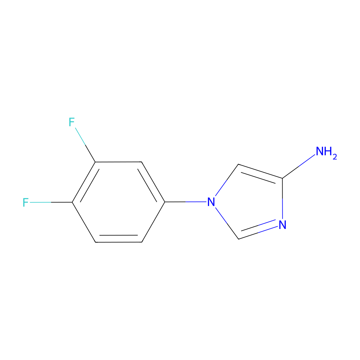 4-Amino-1-(3,4-difluorophenyl)imidazole molecular structure, CAS 1353853-82-3