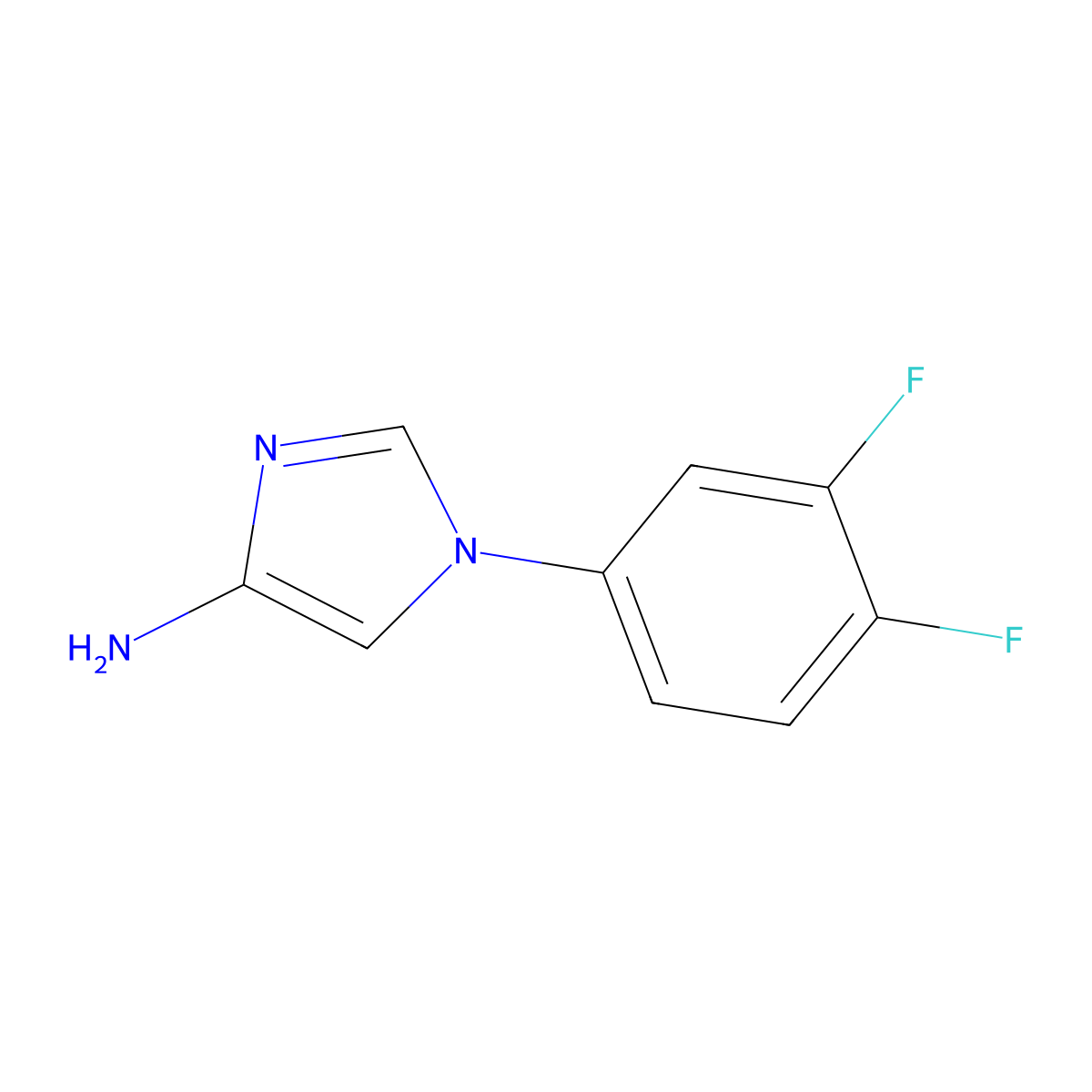4-Amino-1-(3,4-difluorophenyl)imidazole molecular structure, CAS 1353853-82-3