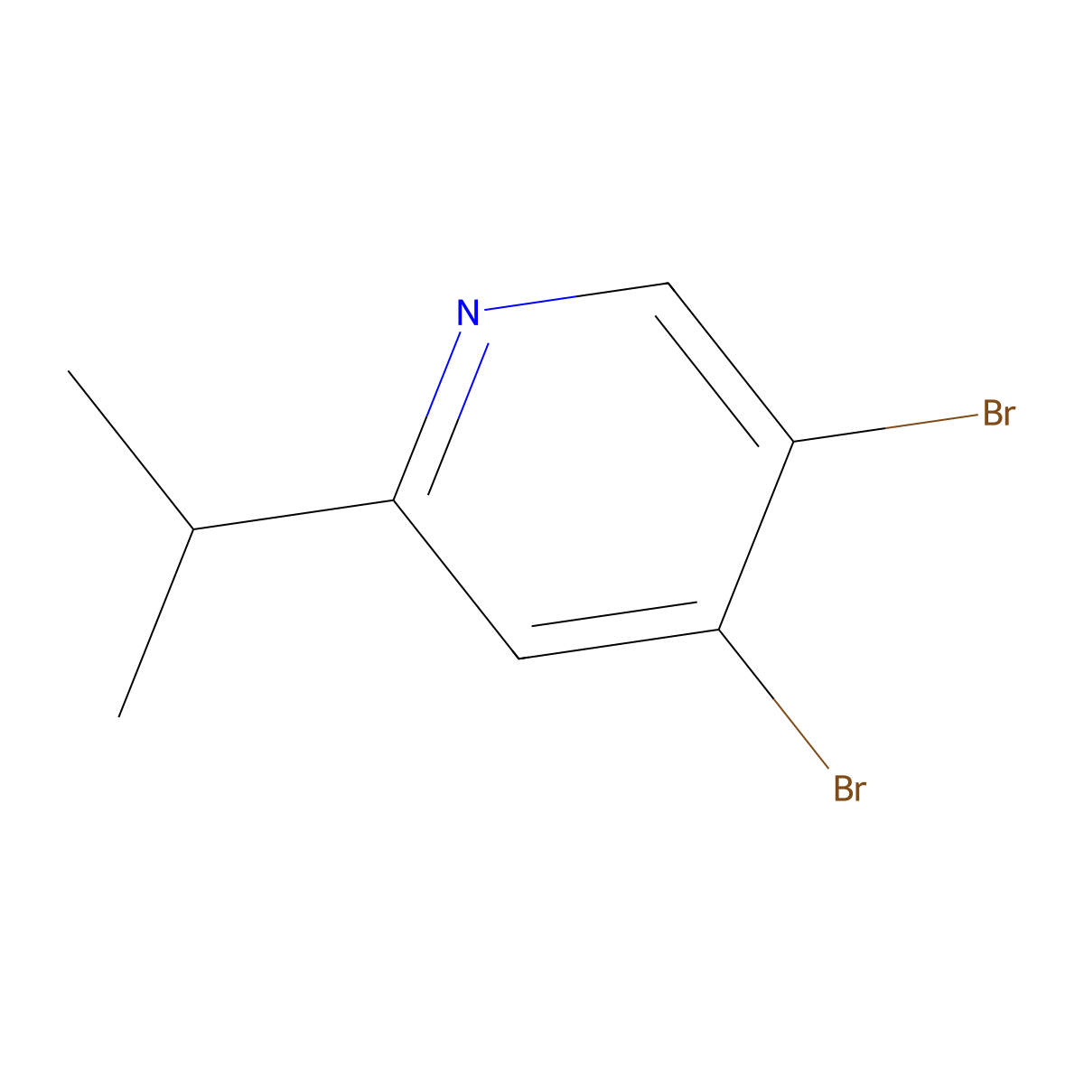3,4-Dibromo-6-(iso-propyl)pyridine molecular structure, CAS 1353853-84-5