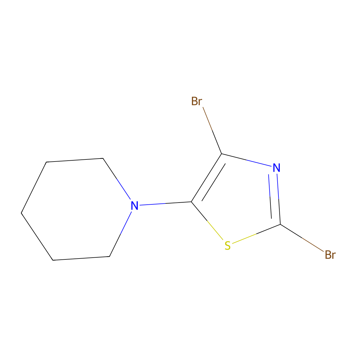 2,4-Dibomo-5-piperidinothiazole molecular structure, CAS 1353853-91-4