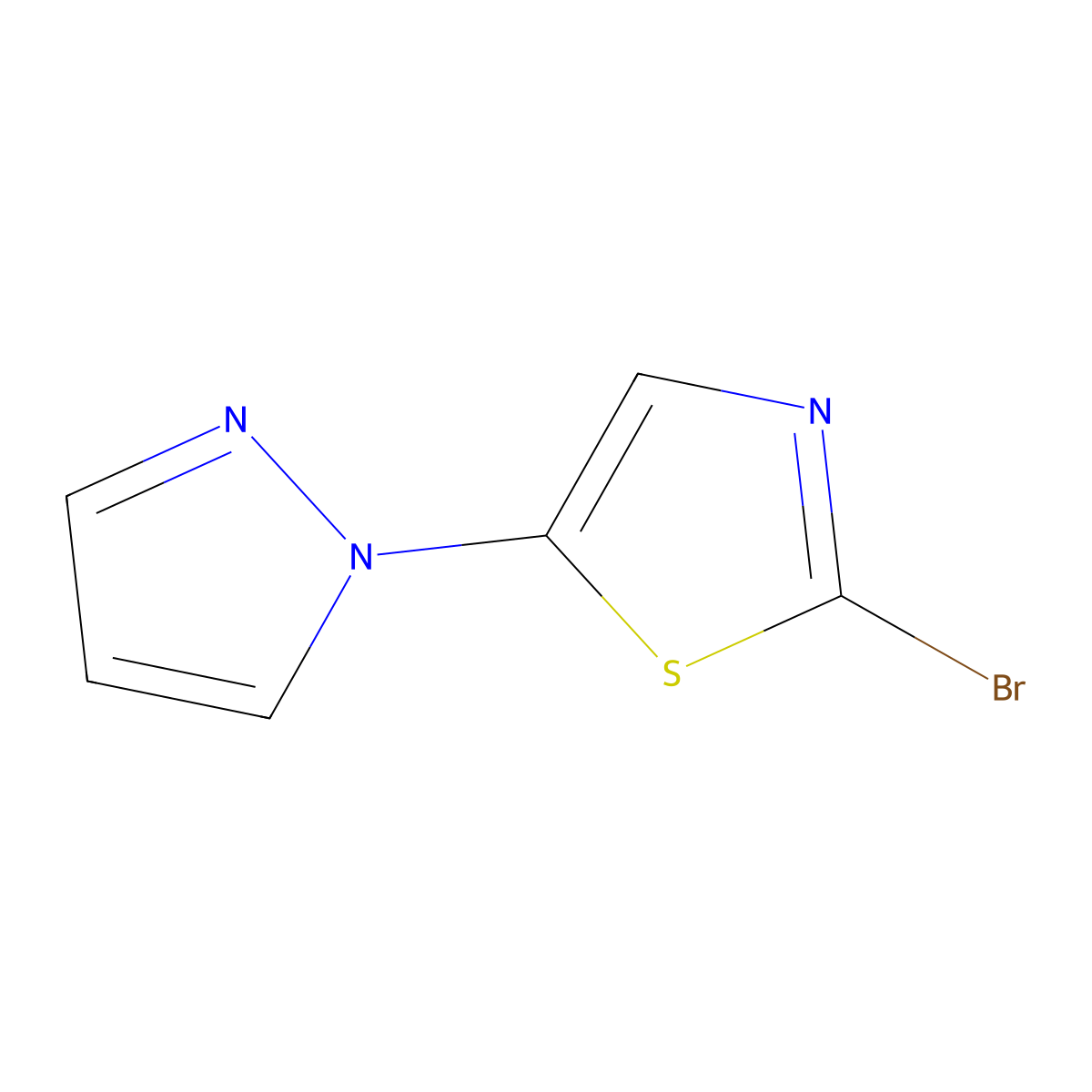 2-Bromo-5-(1H-pyrazol-1-yl)thiazole molecular structure, CAS 1353853-94-7