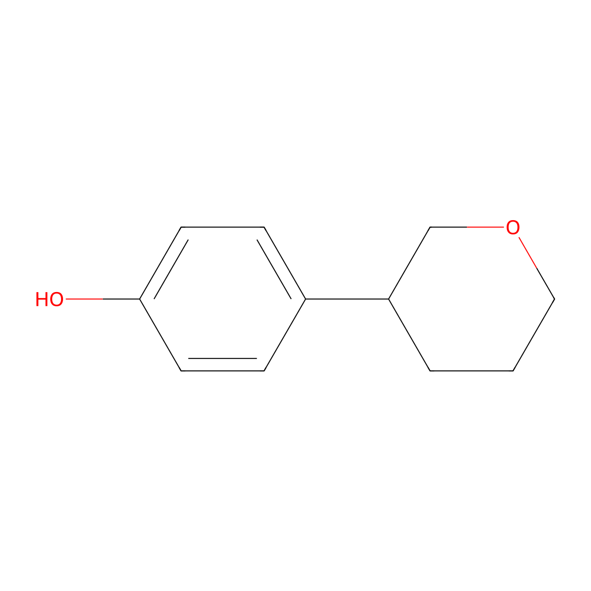 4-(Tetrahydro-2H-pyran-3-yl)phenol molecular structure, CAS 1353854-01-9