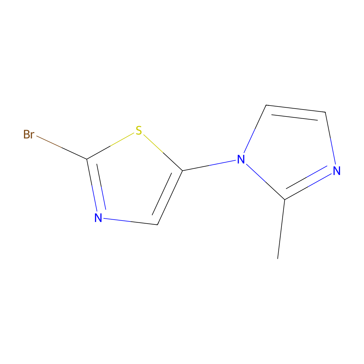 2-Bromo-5-(2-methylimidazol-1-yl)thiazole molecular structure, CAS 1353854-04-2