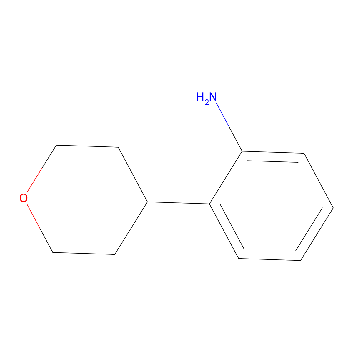 2-(Tetrahydro-2H-pyran-4-yl)aniline molecular structure, CAS 1353854-07-5