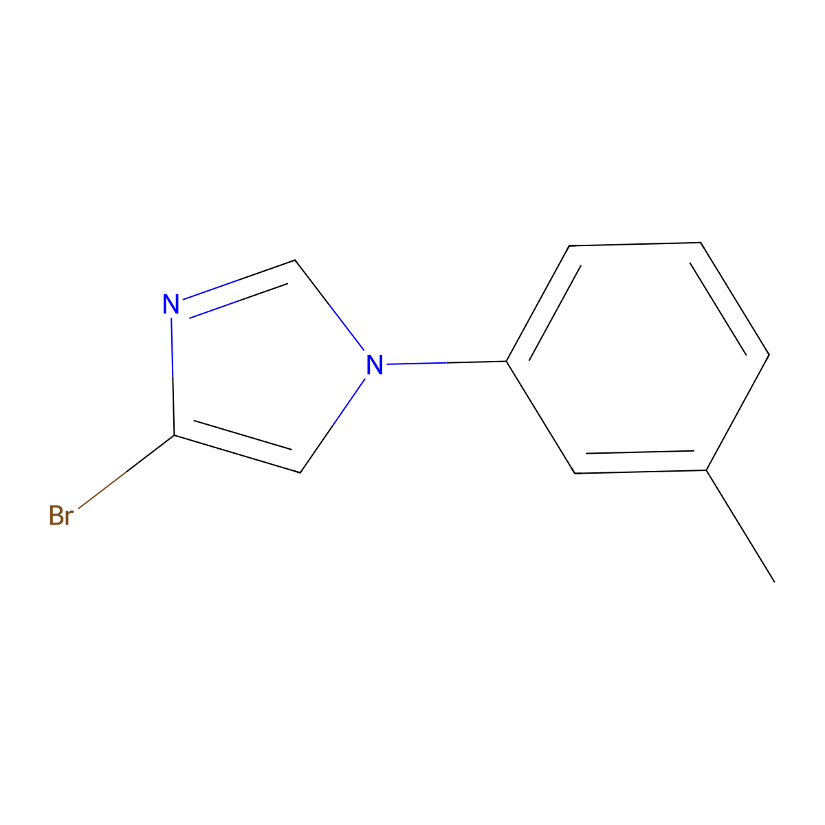 4-bromo-1-(m-tolyl)-1H-imidazole molecular structure, CAS 1353854-09-7