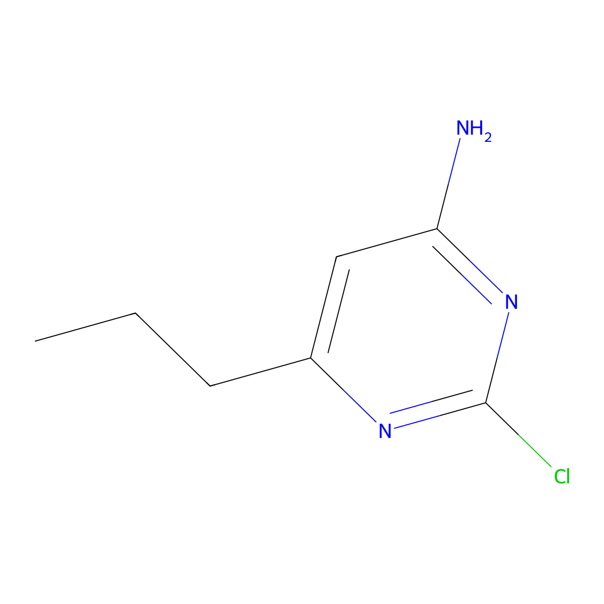 2-Chloro-4-amino-6-(n-propyl)pyrimidine molecular structure, CAS 1353854-13-3