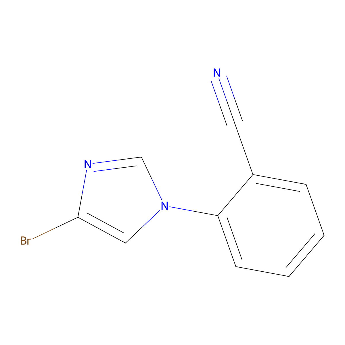 2-(4-bromo-1H-imidazol-1-yl)benzonitrile molecular structure, CAS 1353854-15-5