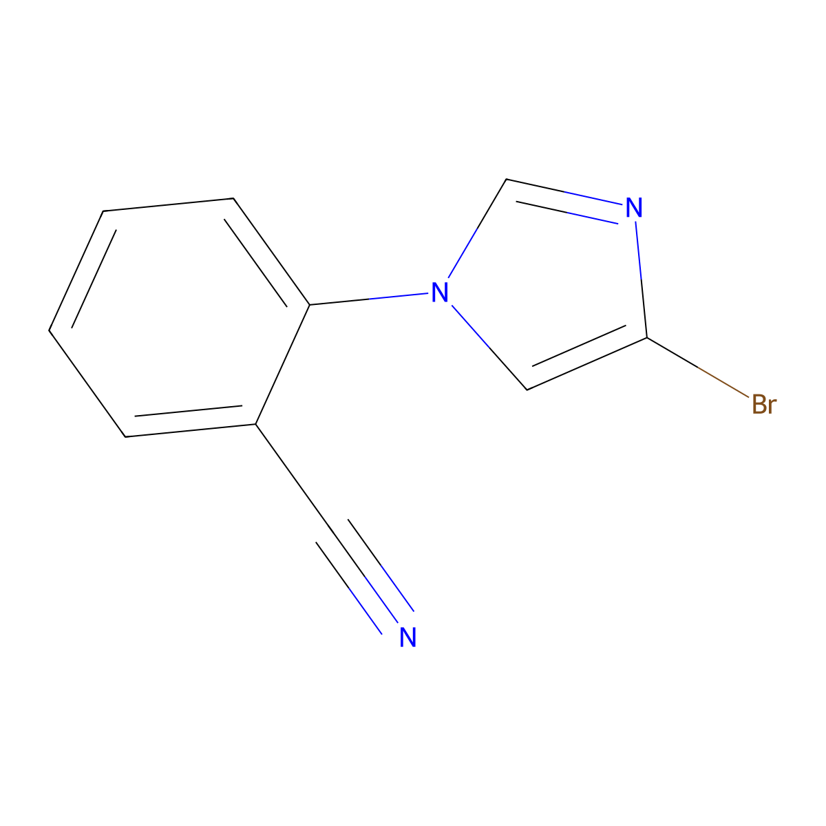 2-(4-bromo-1H-imidazol-1-yl)benzonitrile molecular structure, CAS 1353854-15-5