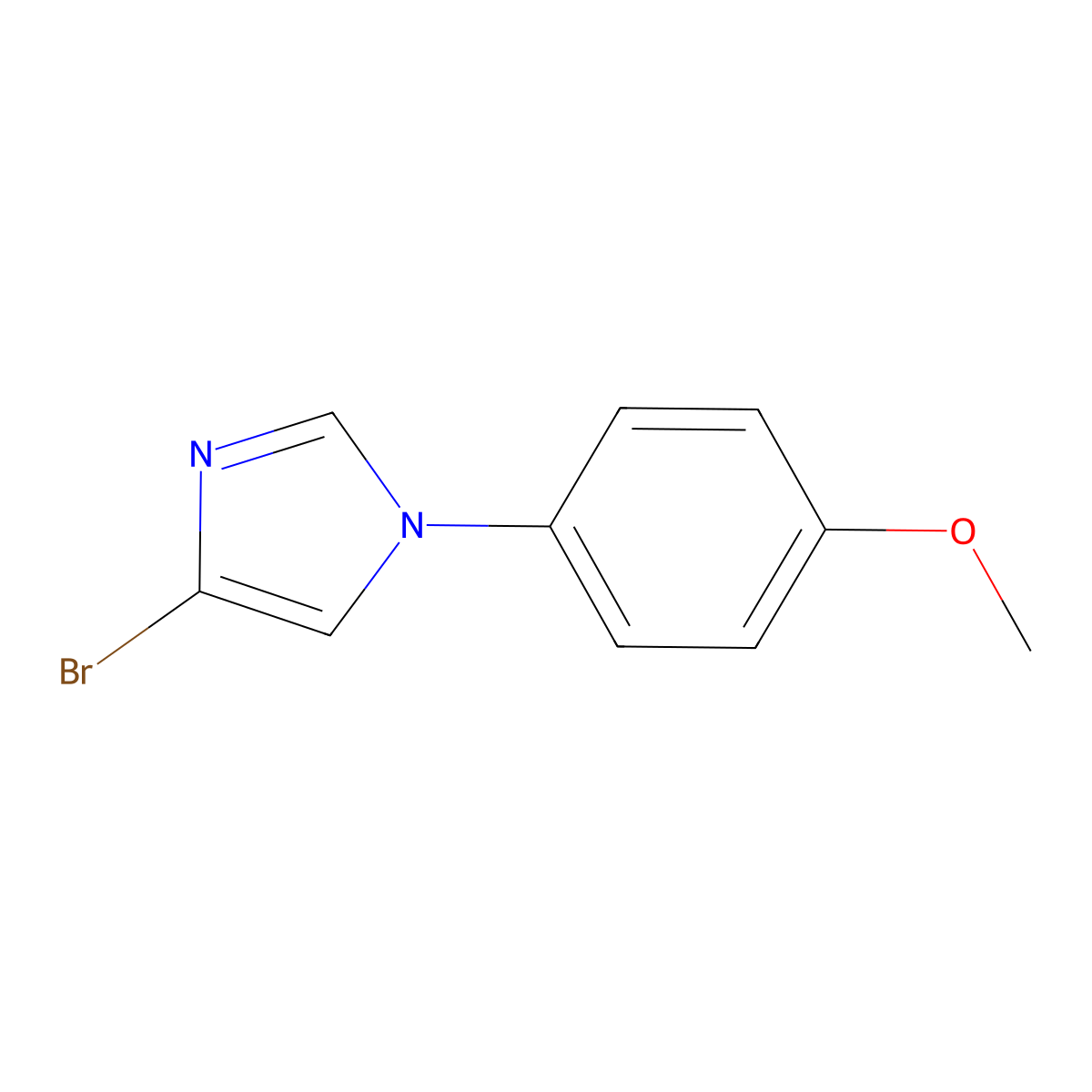 4-bromo-1-(4-methoxyphenyl)-1H-imidazole molecular structure, CAS 1353854-17-7